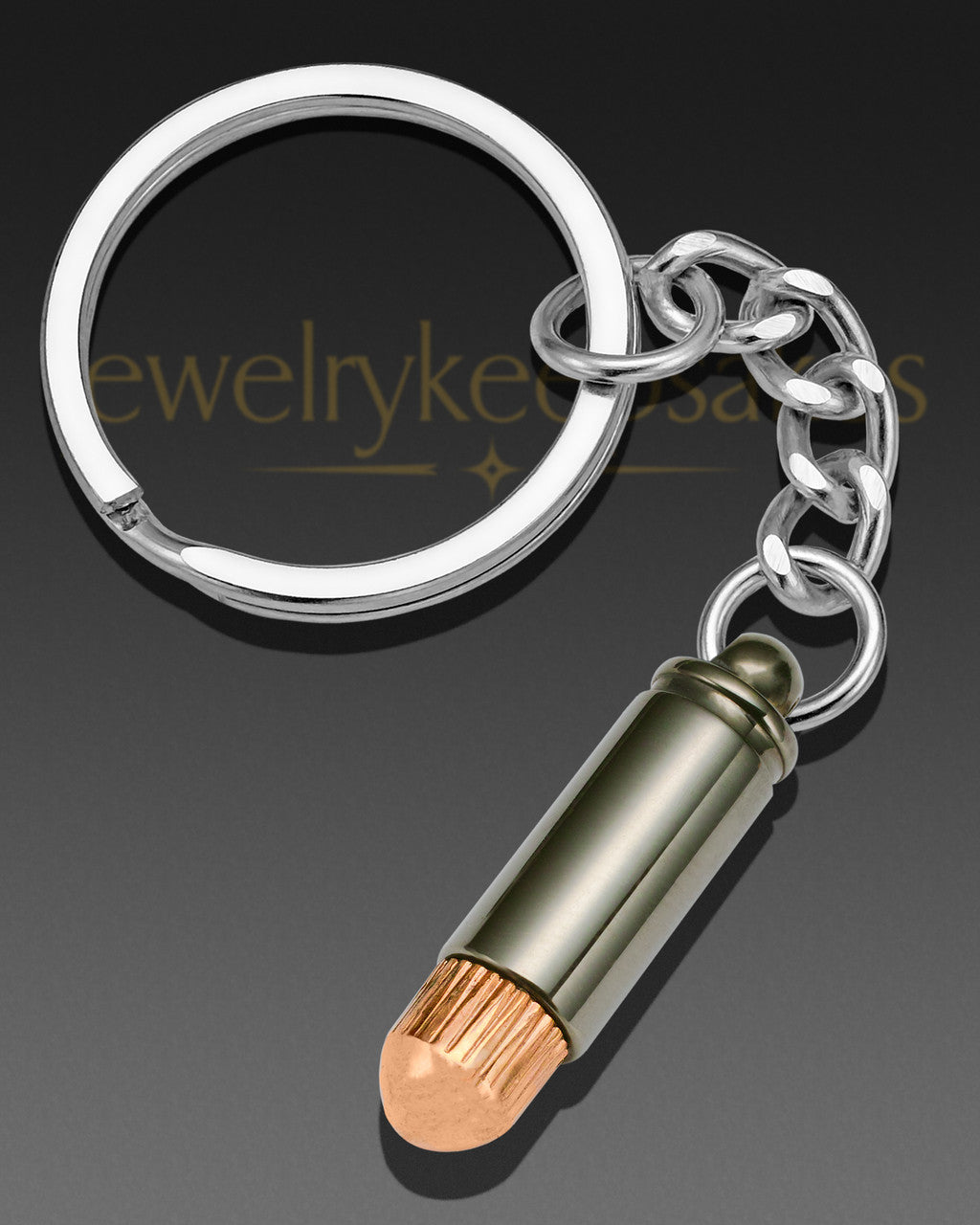 Bravado Black Plated Cremation Urn Keychain