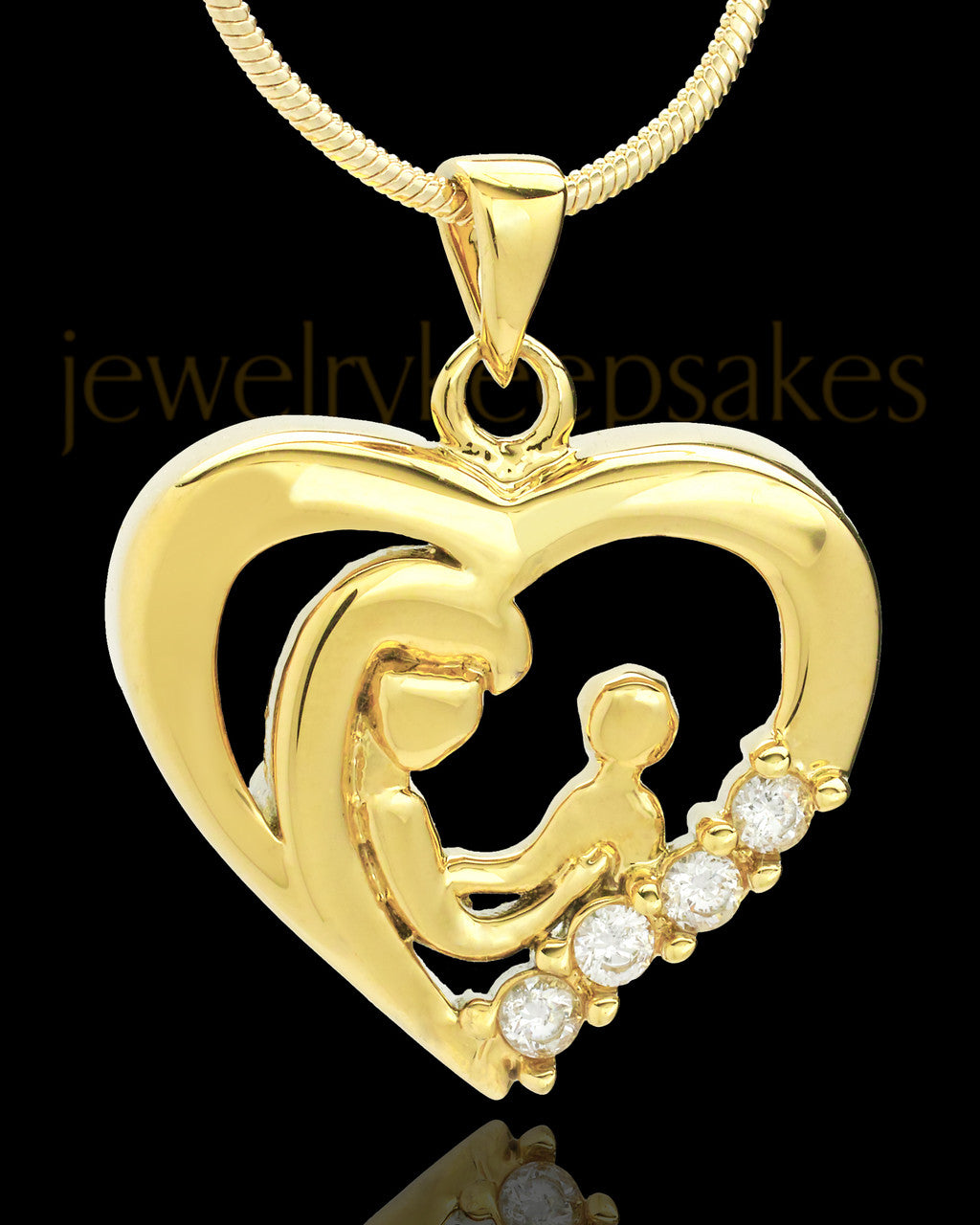 Gold Plated Unconditional Heart Keepsake Jewelry
