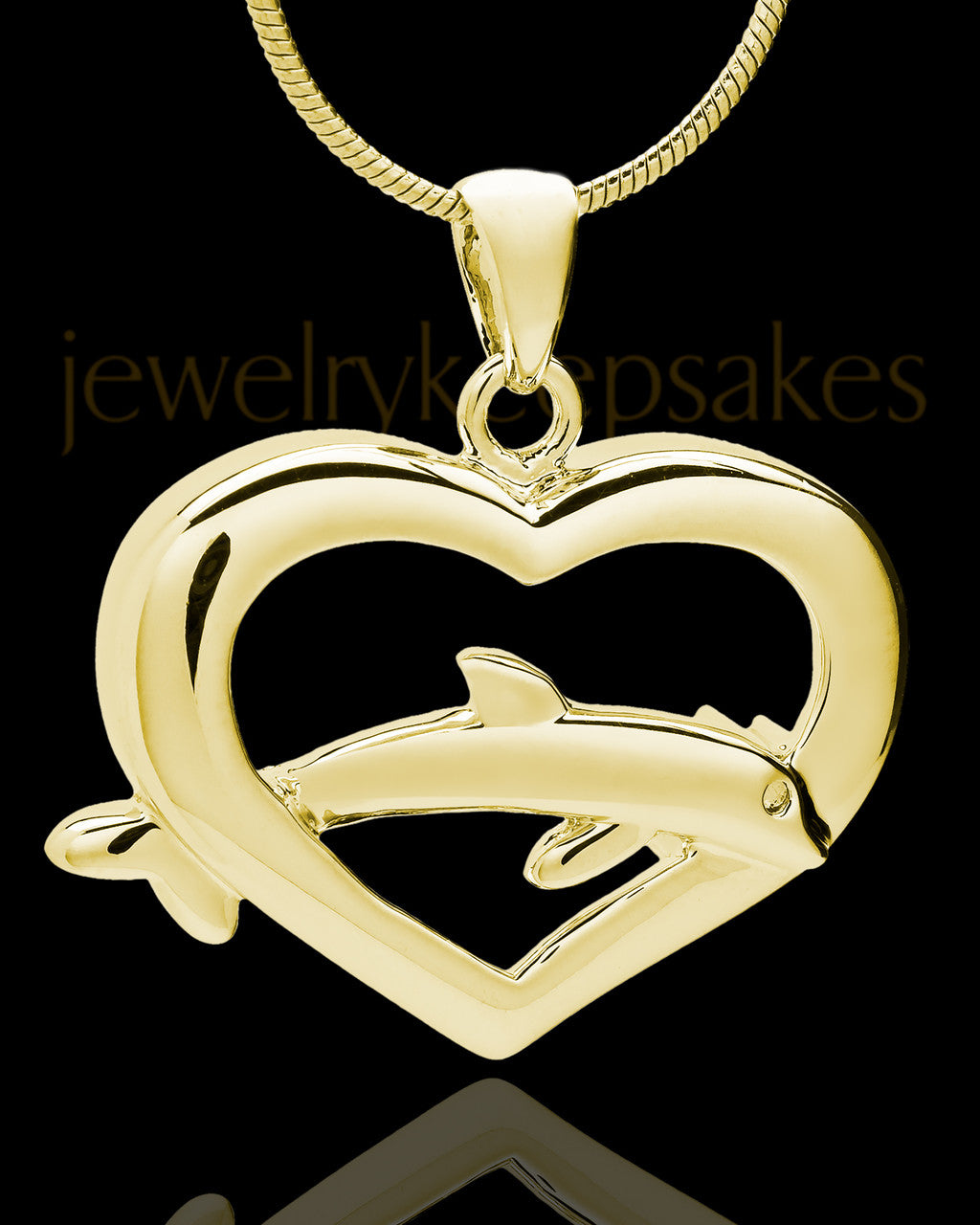 Gold Plated Leaping Love Heart Keepsake Jewelry