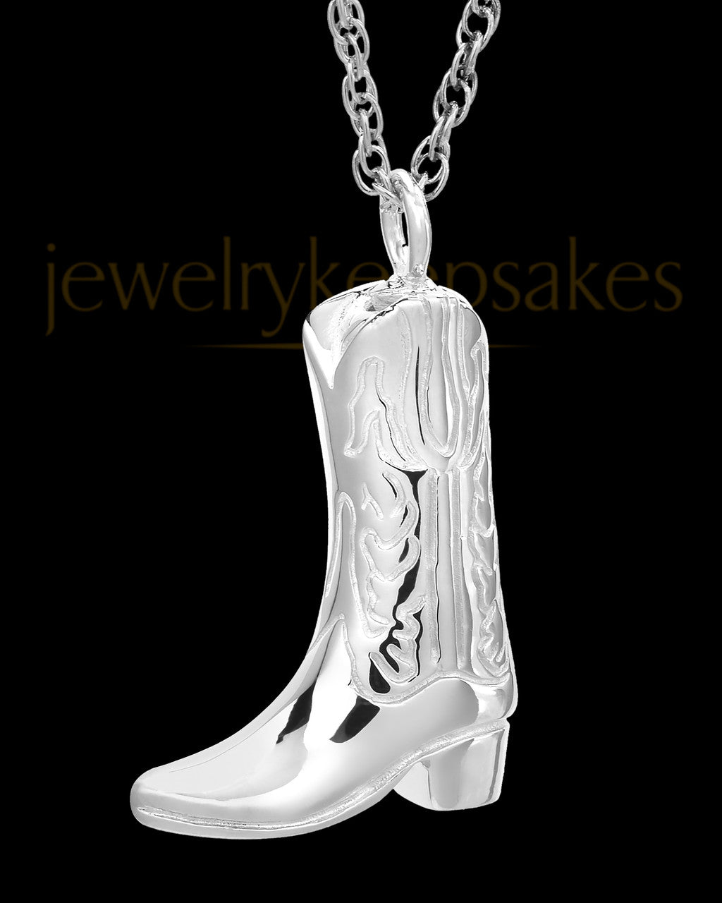 Remembrance Pendant Sterling Silver Boot