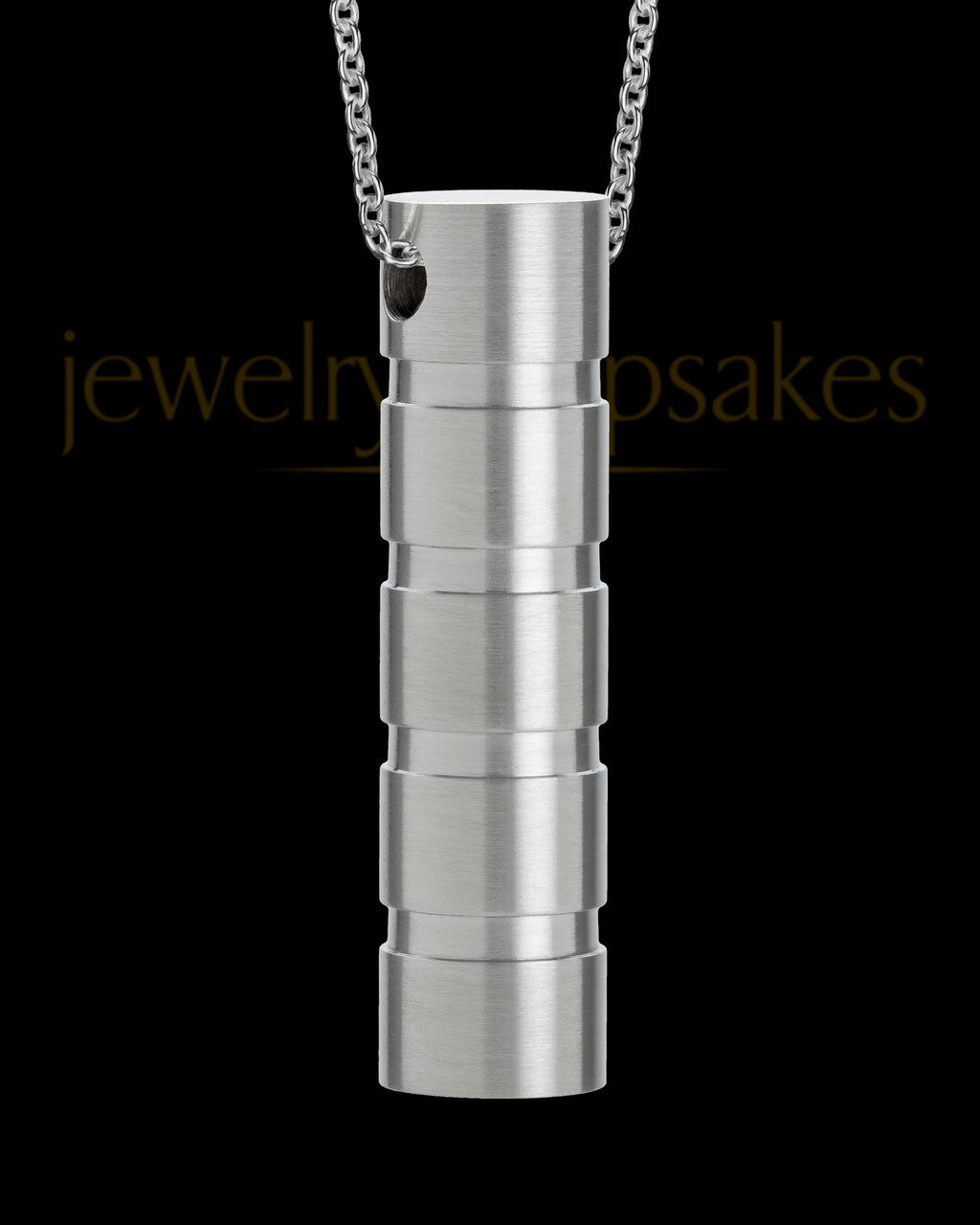 Stainless Men's Stacked Cylinder Cremation Jewelry