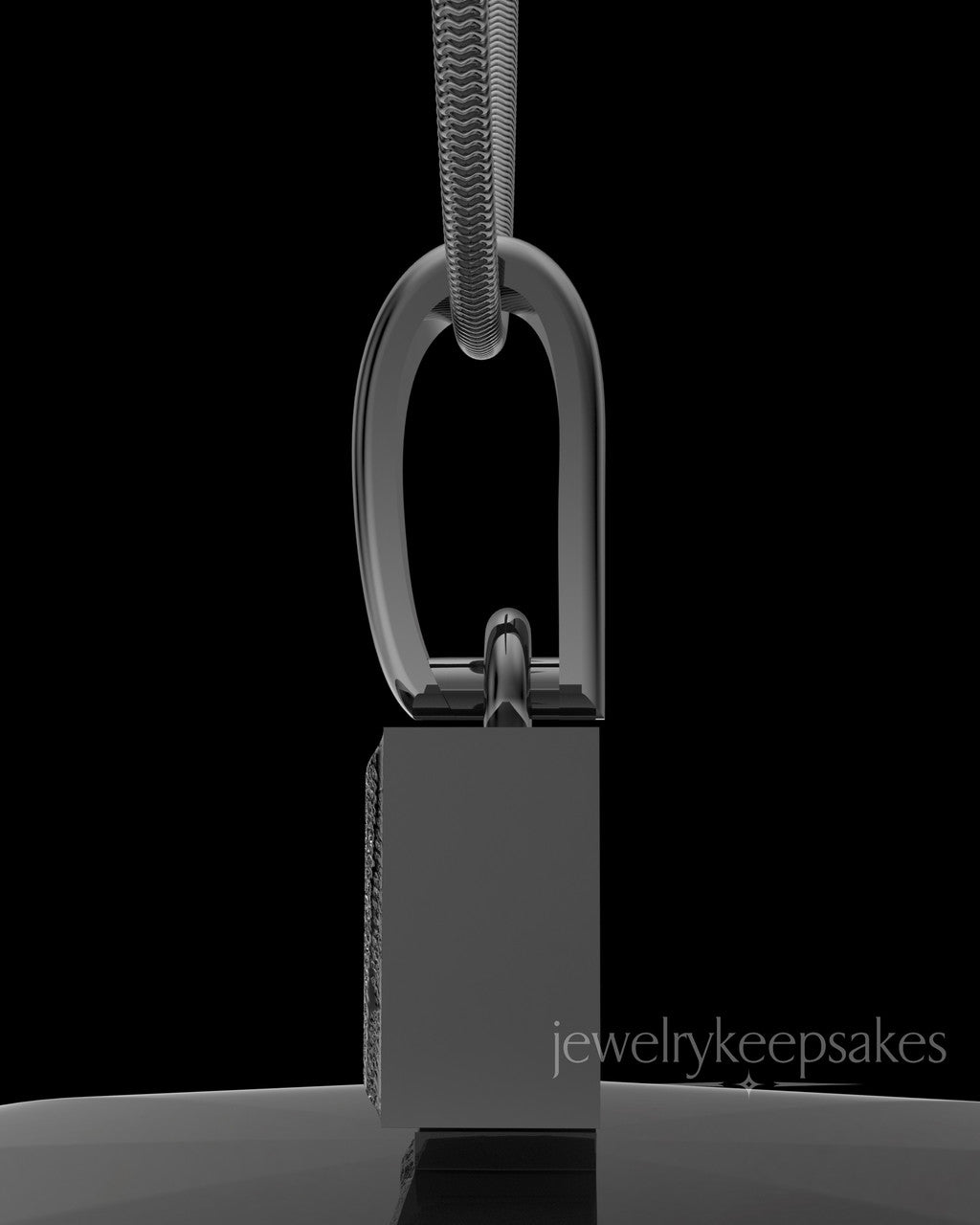 Black Plated Permanently Sealed State Waterproof Keepsake Jewelry