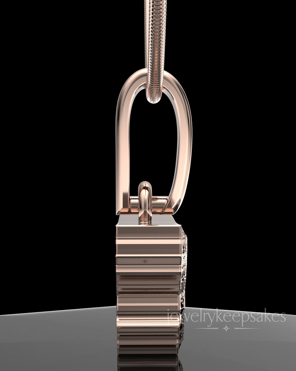 Rose Gold Plated Permanently Sealed State Waterproof Keepsake Jewelry