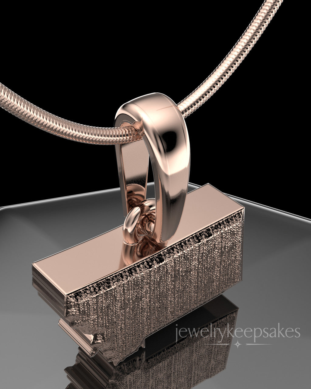 Rose Gold Plated Permanently Sealed State Waterproof Keepsake Jewelry