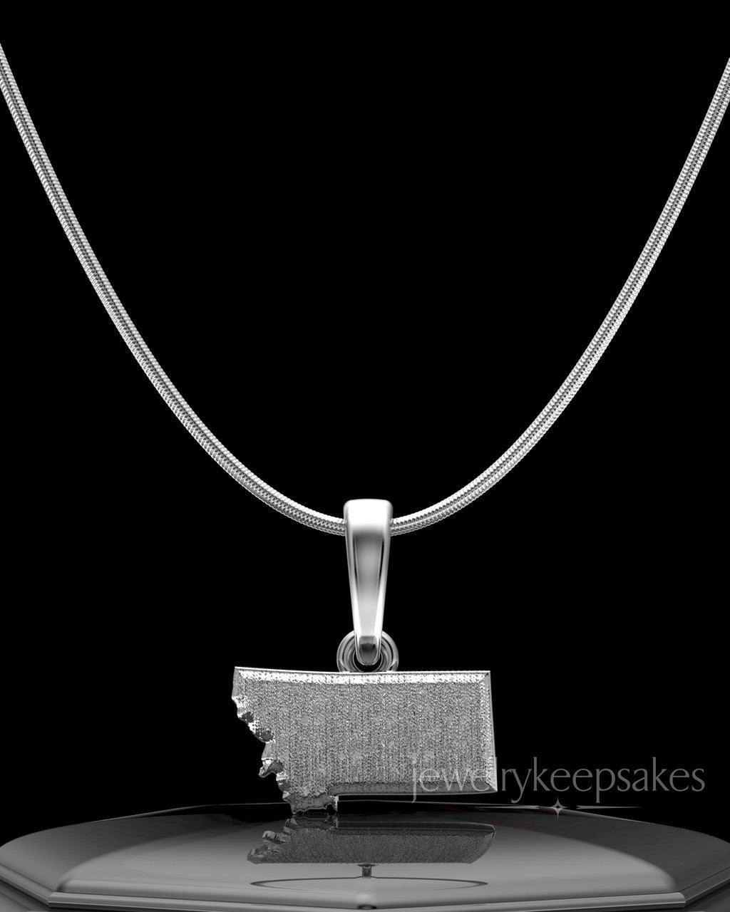 Solid 14k White Gold Permanently Sealed State Waterproof Keepsake Jewelry