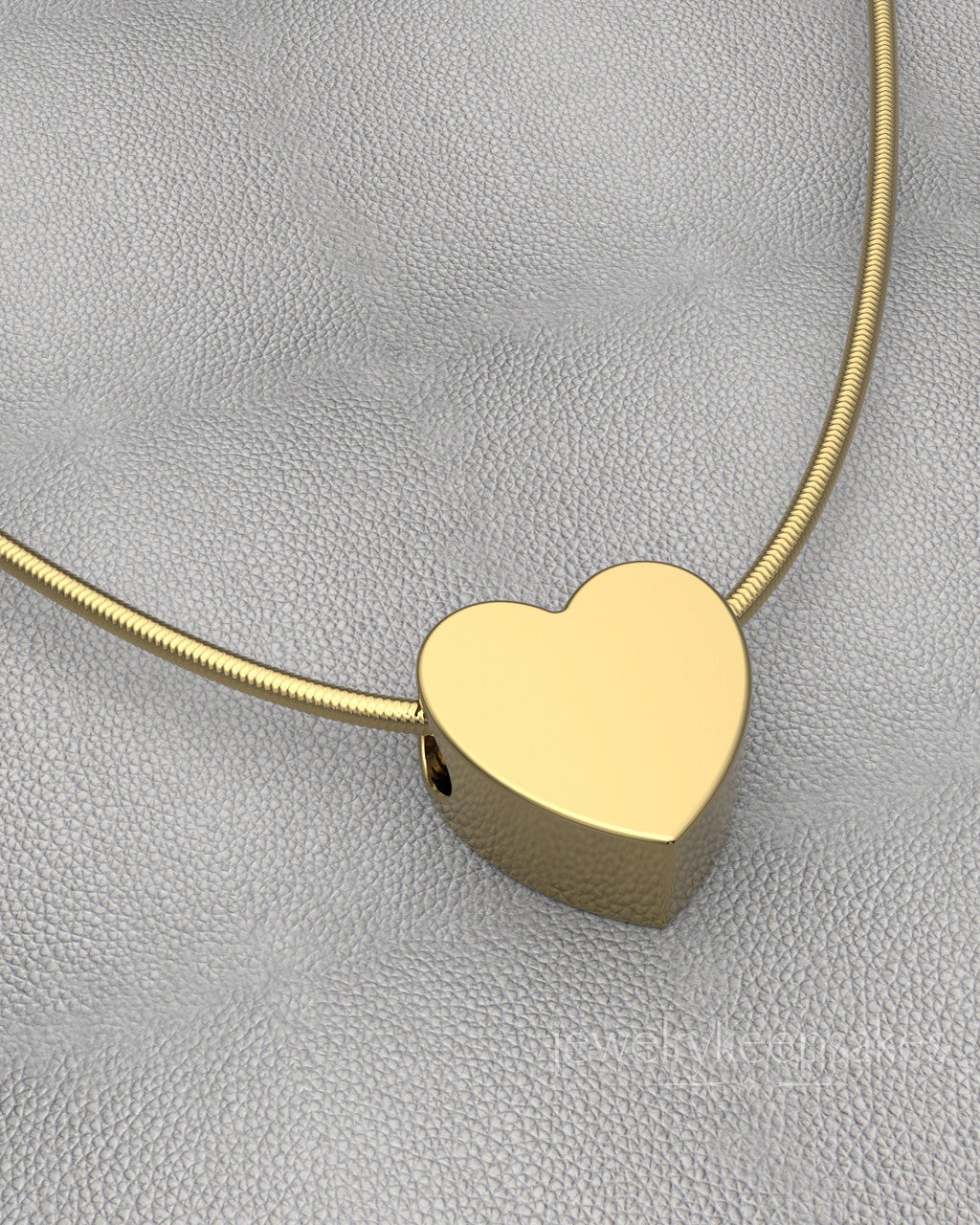 Solid 14K Gold Natural Heart Permanently Sealed Waterproof Jewelry