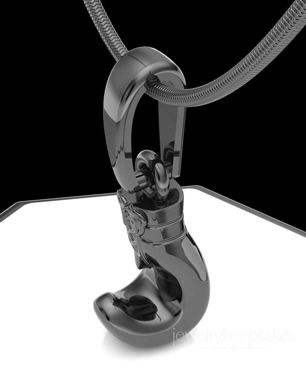 Black Plated Boxing Glove Permanently Sealed Waterproof Cremation Pendant
