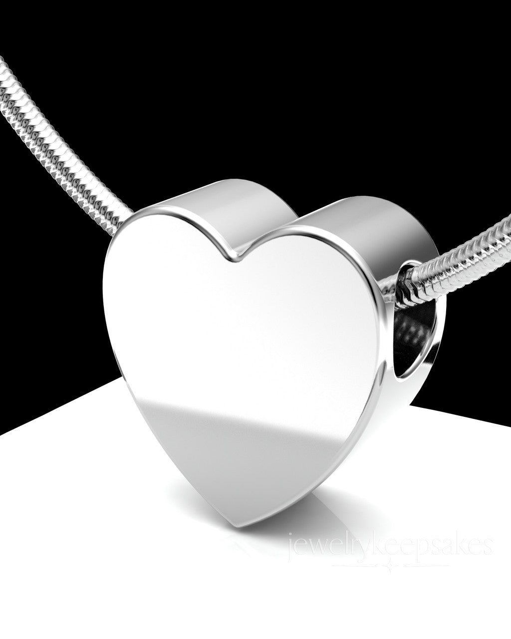 Sterling Silver Natural Heart Permanently Sealed Waterproof Jewelry