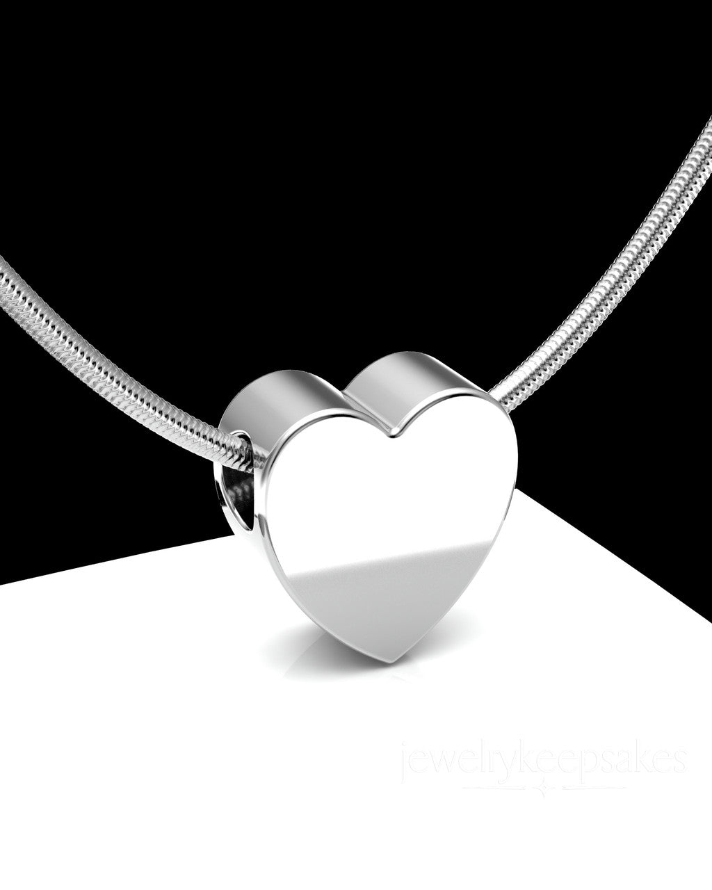 Sterling Silver Natural Heart Permanently Sealed Waterproof Jewelry