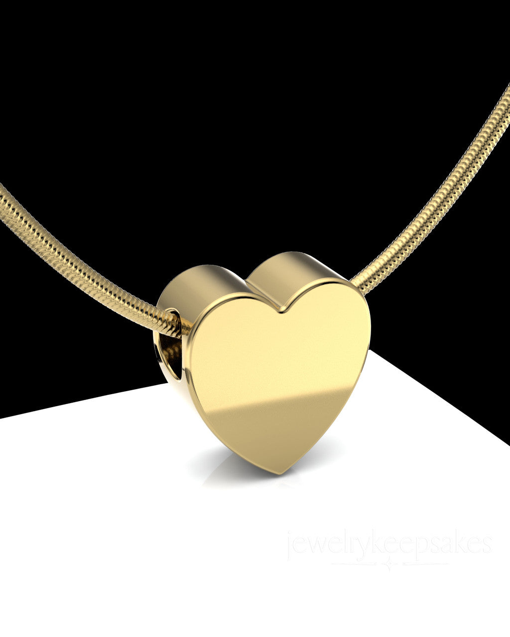 Solid 14K Gold Natural Heart Permanently Sealed Waterproof Jewelry
