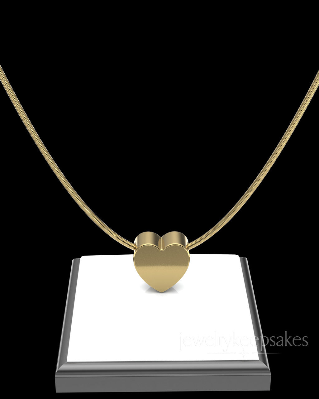 Solid 14K Gold Natural Heart Permanently Sealed Waterproof Jewelry