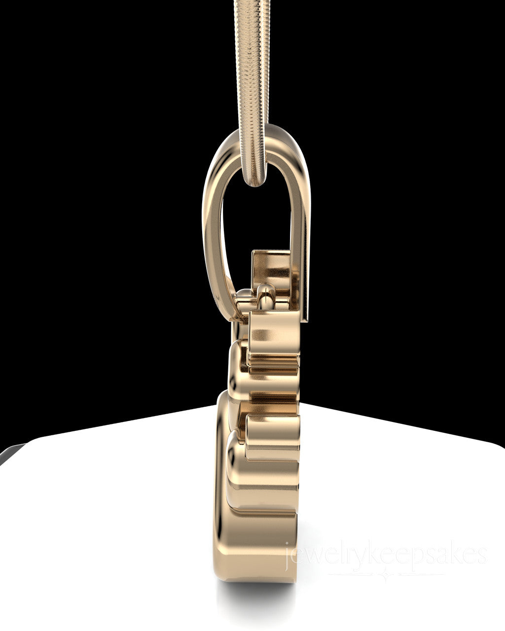 Solid 14k Gold Paw Permanently Sealed Waterproof Cremation Pendant