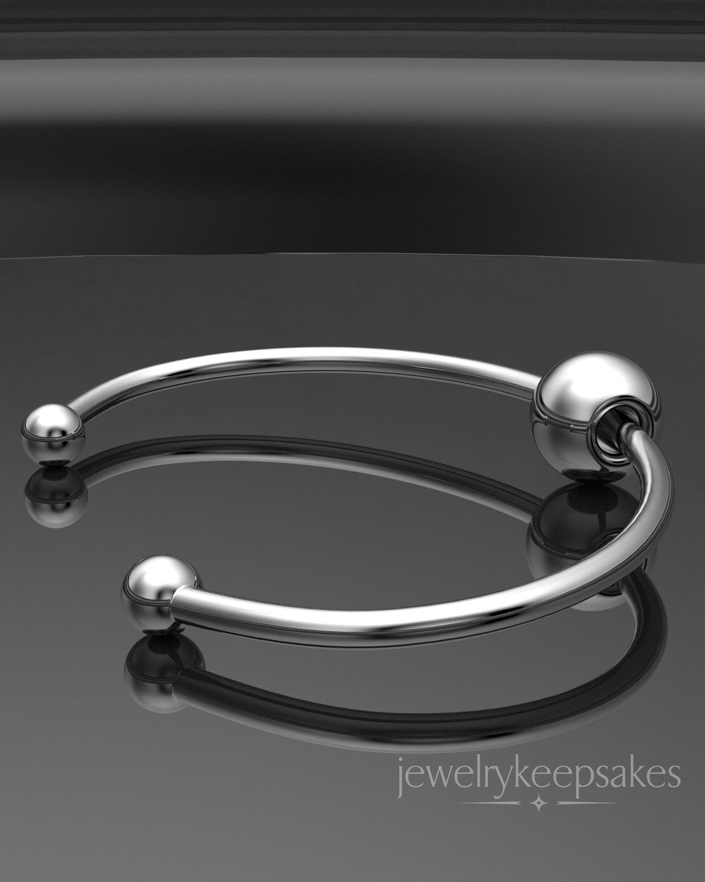 Sterling Silver Sliding Cape Permanently Sealed Waterproof Cremation Bracelet