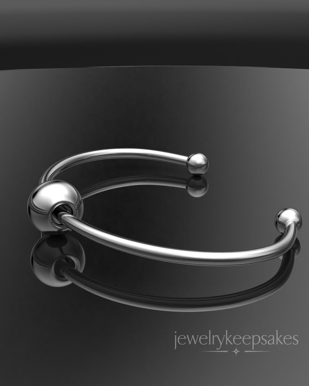 Sterling Silver Sliding Cape Permanently Sealed Waterproof Cremation Bracelet