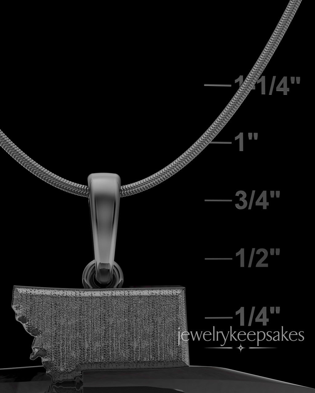 Black Plated Permanently Sealed State Waterproof Keepsake Jewelry
