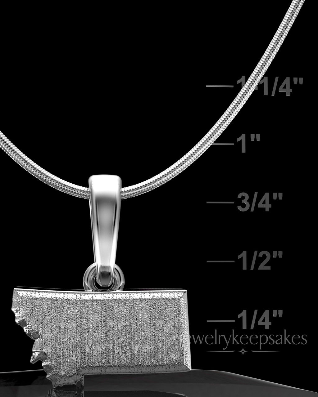 Solid 14k White Gold Permanently Sealed State Waterproof Keepsake Jewelry