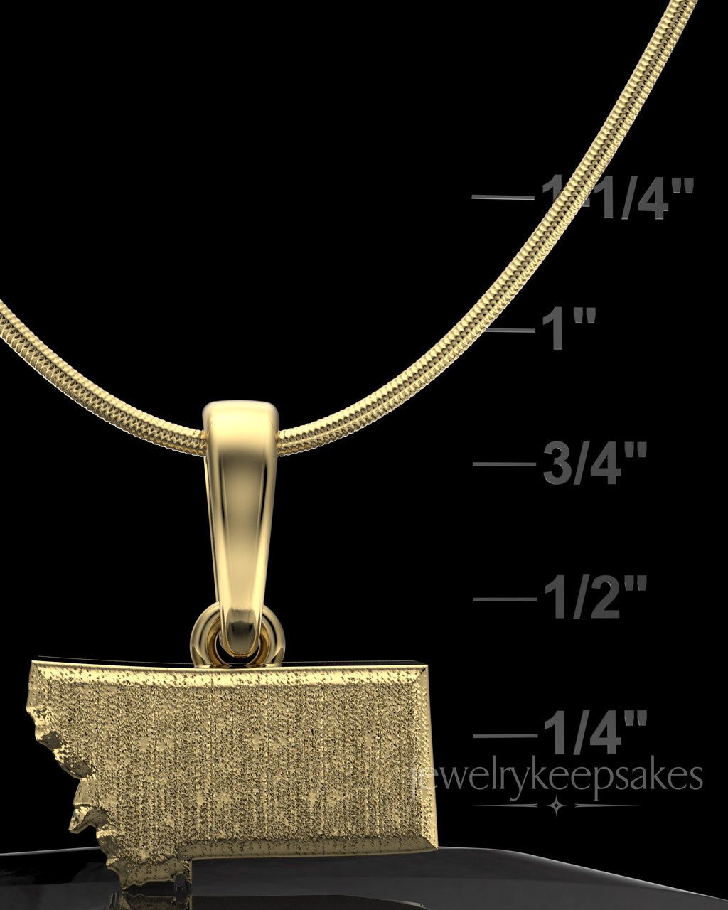 Gold Plated Permanently Sealed State Waterproof Keepsake Jewelry