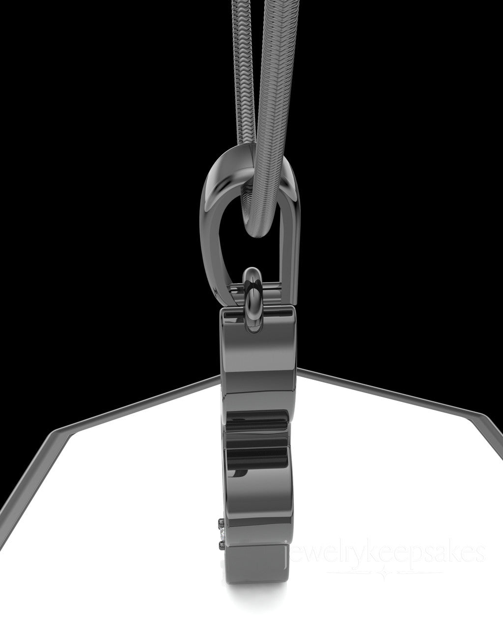 Black Plated Musical Note Permanently Sealed Waterproof Cremation Pendant