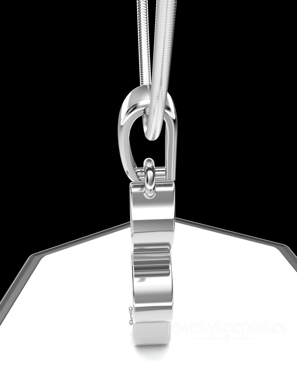Sterling Silver Musical Note Permanently Sealed Waterproof Cremation Pendant