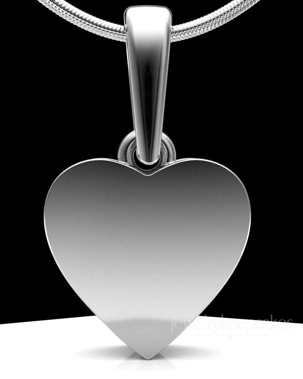 Sterling Silver Wholesome Heart Permanently Sealed Waterproof Keepsake Jewelry