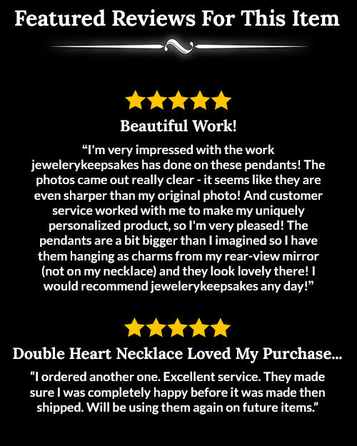 Double Photo Engraved Heart Pendant Silver Plated