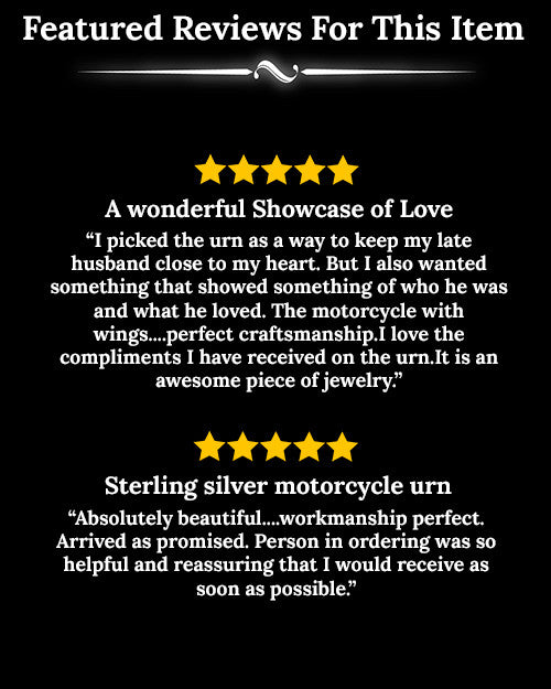 Urn Pendant Sterling Silver Cycle Heart - Engravable