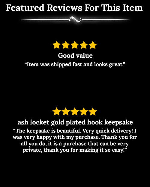 Ash Locket Gold Plated Hook Keepsake
