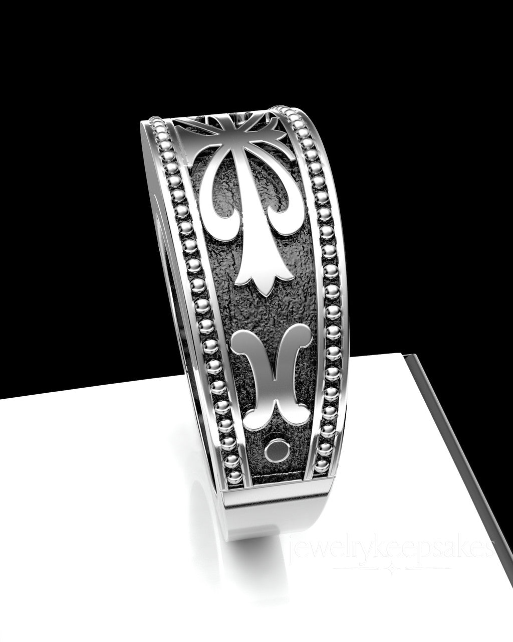 Sterling Silver Men's Baron Permanently Sealed Waterproof Cremation Ring