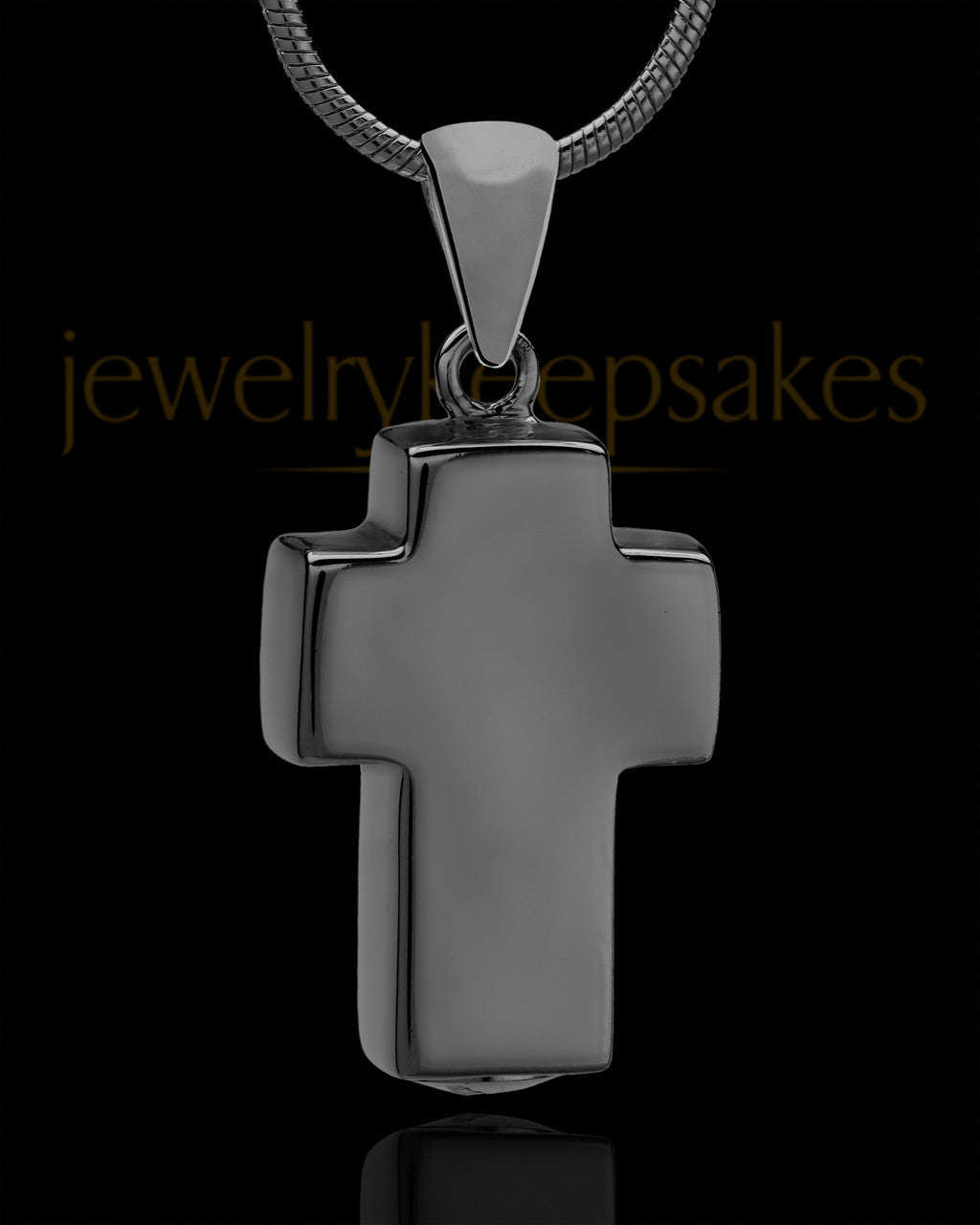 Black Plated Blessed Cross Keepsake Jewelry