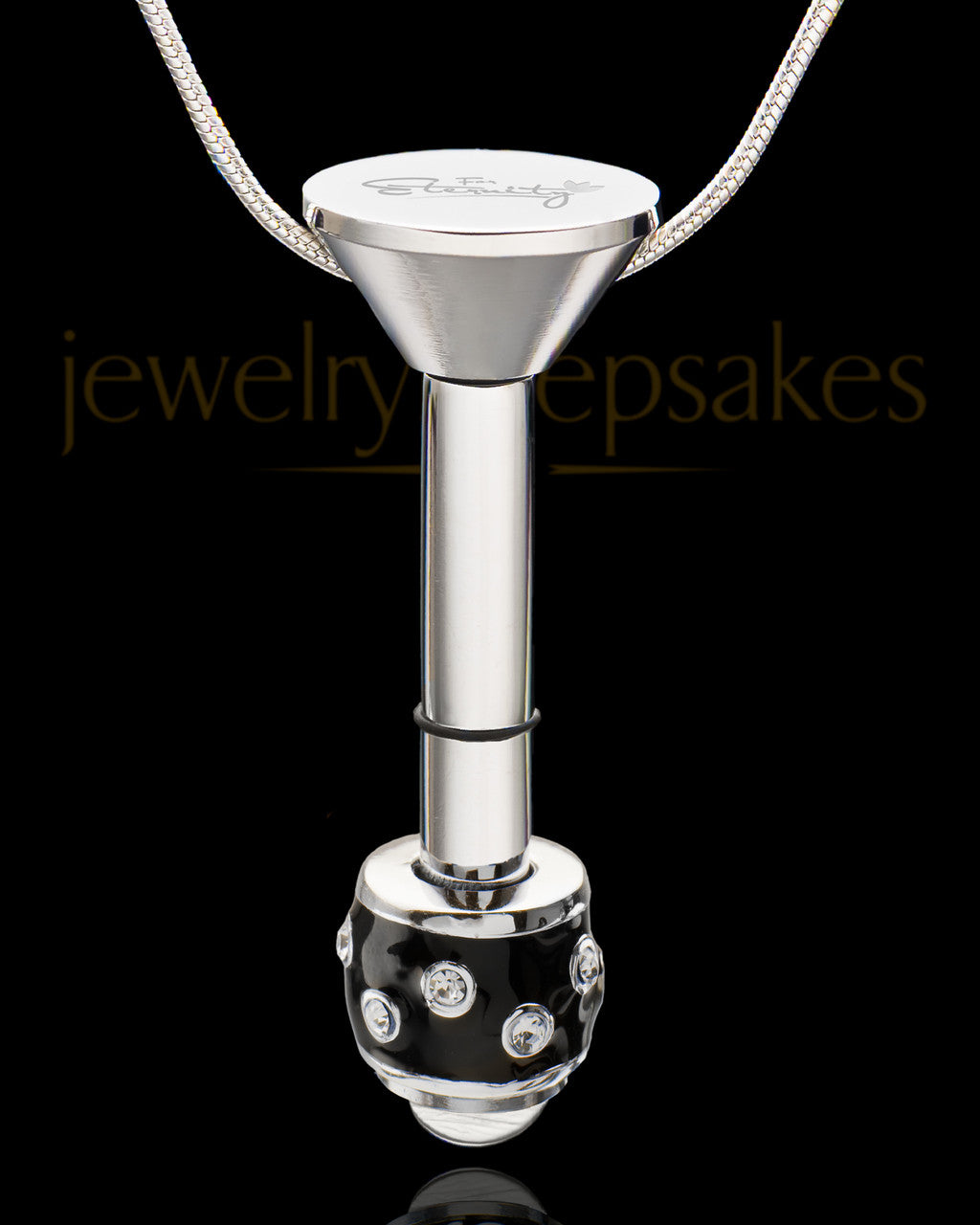 Stainless Steel Millenium Cremation Pendant with Graceful Charm