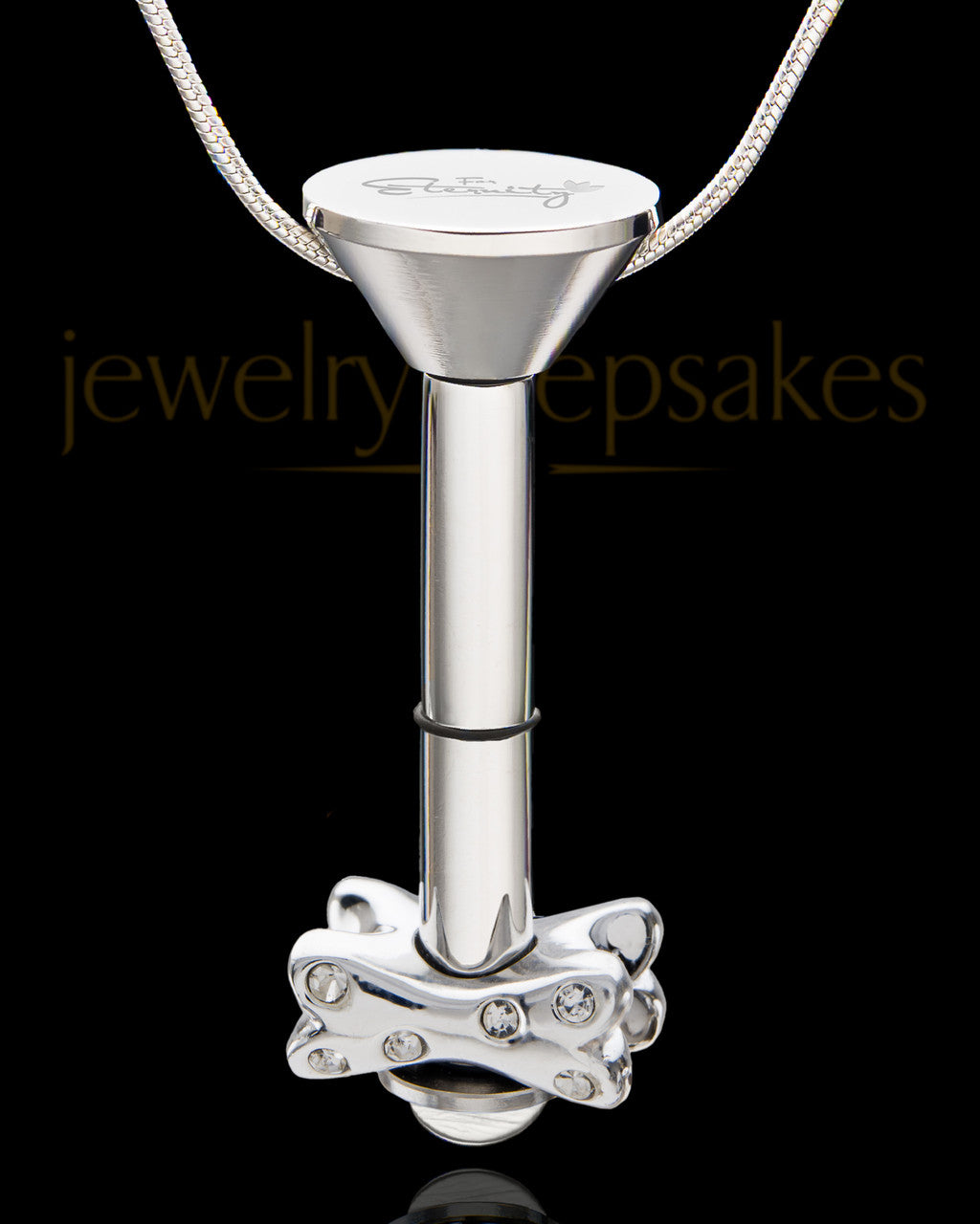 Stainless Millenium Cremation Pendant with Fetch Me Bone Charm