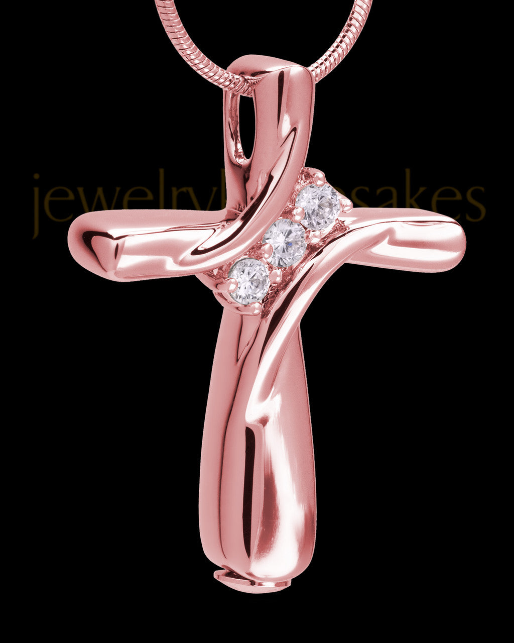 Rose Gold Elegant Cross Cremation Pendant
