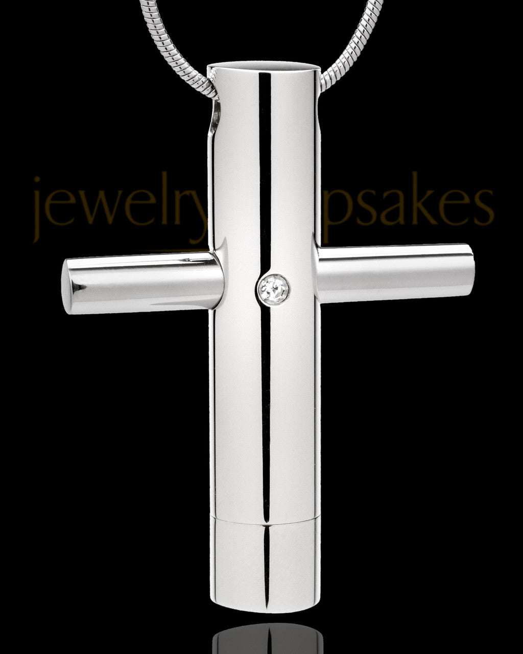 Stainless Steel Jewelry Urn Honorable Cross
