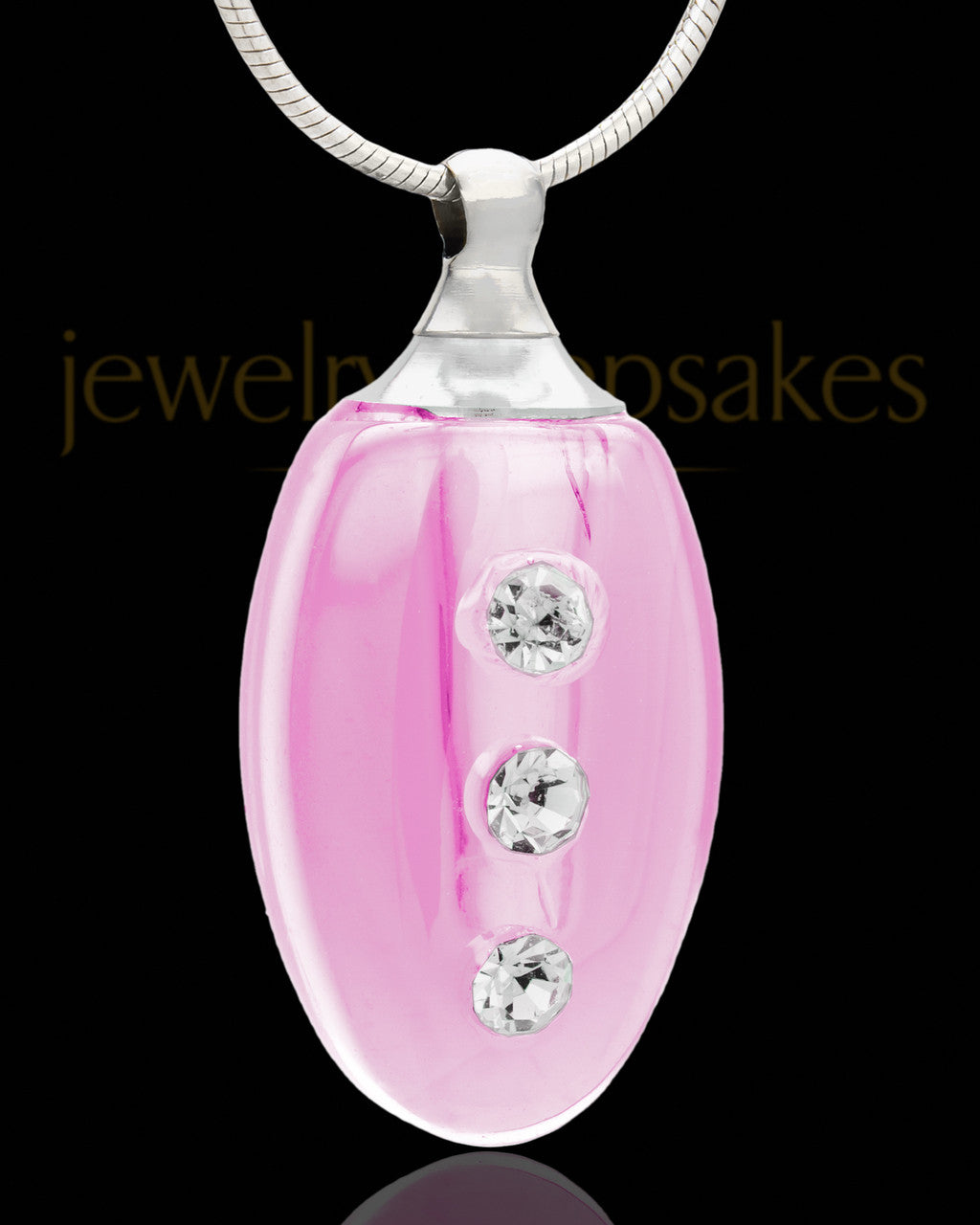 Pink Mystic Glass Teardrop Pendant