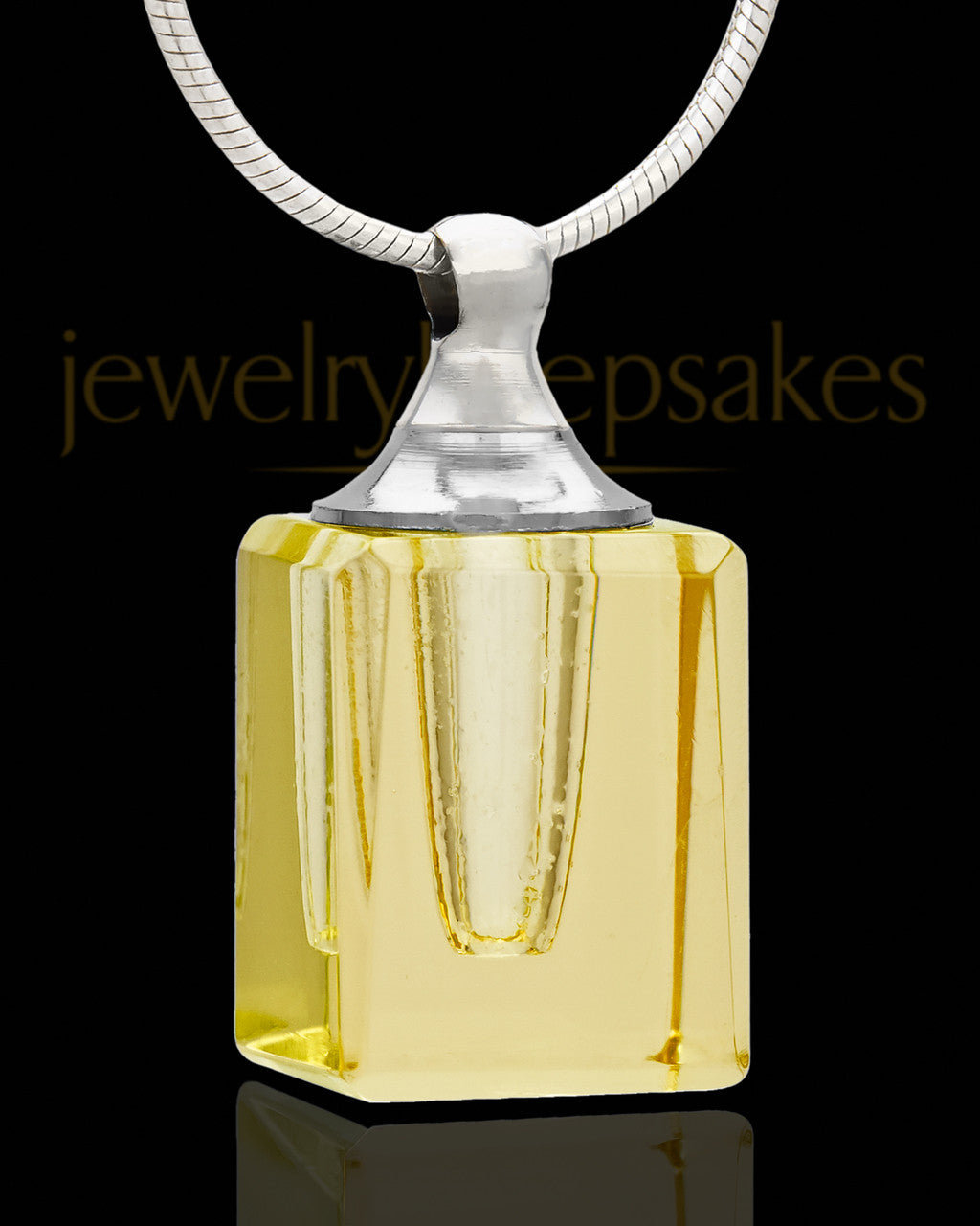Memorial Jewelry Yellow Darling Glass Locket