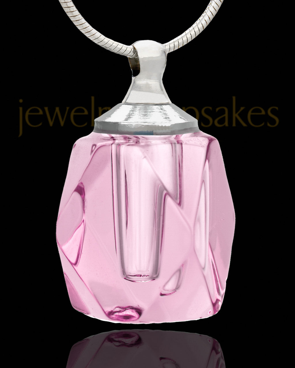 Pink Crystal Cube Cremation Charm