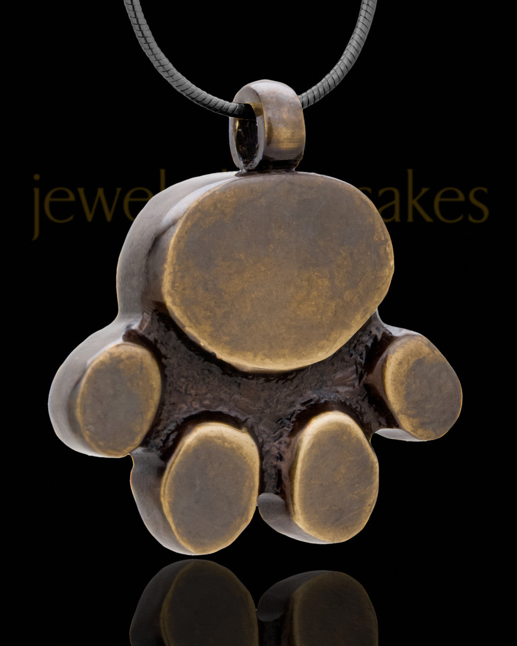 Brass Petite Paw Cremation Pendant