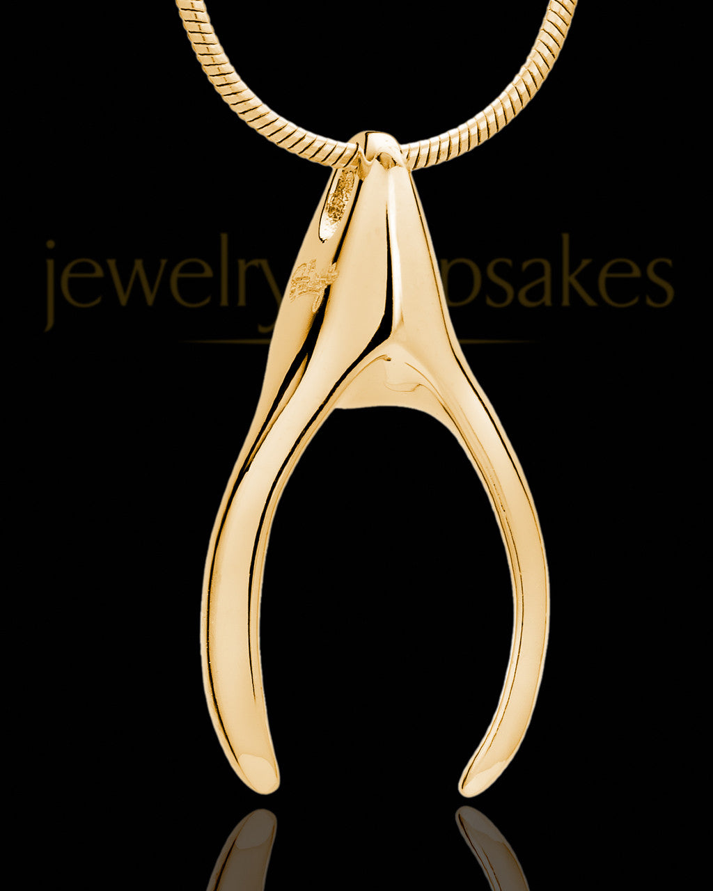 Gold Plated Wishing You Were Here Cremation Urn Pendant