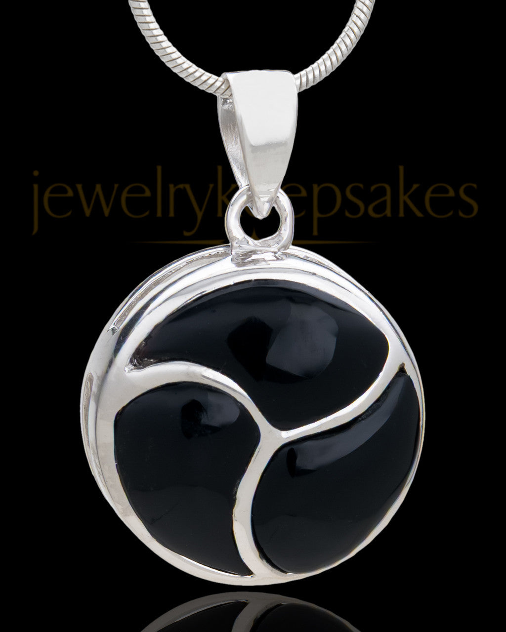 Silver Plated Daydreams Round Cremation Urn Pendant