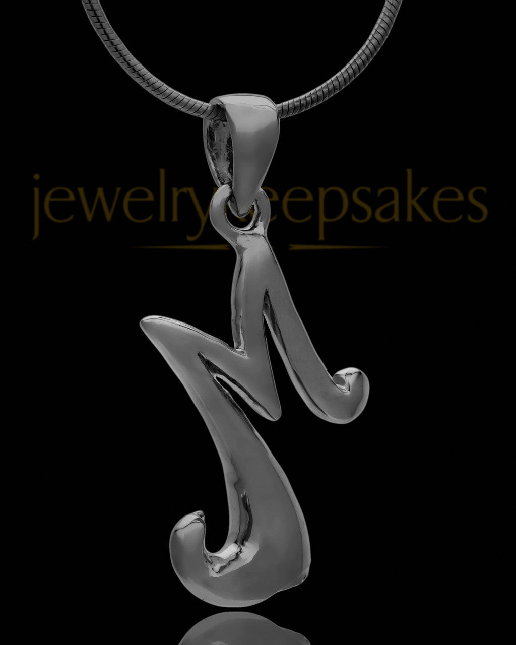 Black Plated "M" Keepsake Jewelry