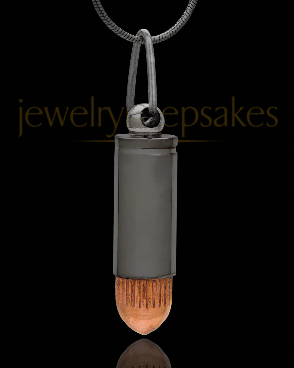 Remembrance Charm Bravado Black Plated Bullet Keepsake