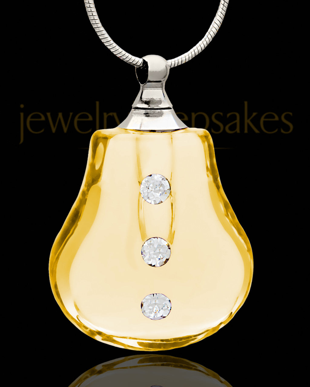 Cremation Charm Golden Sprinkle Glass Locket