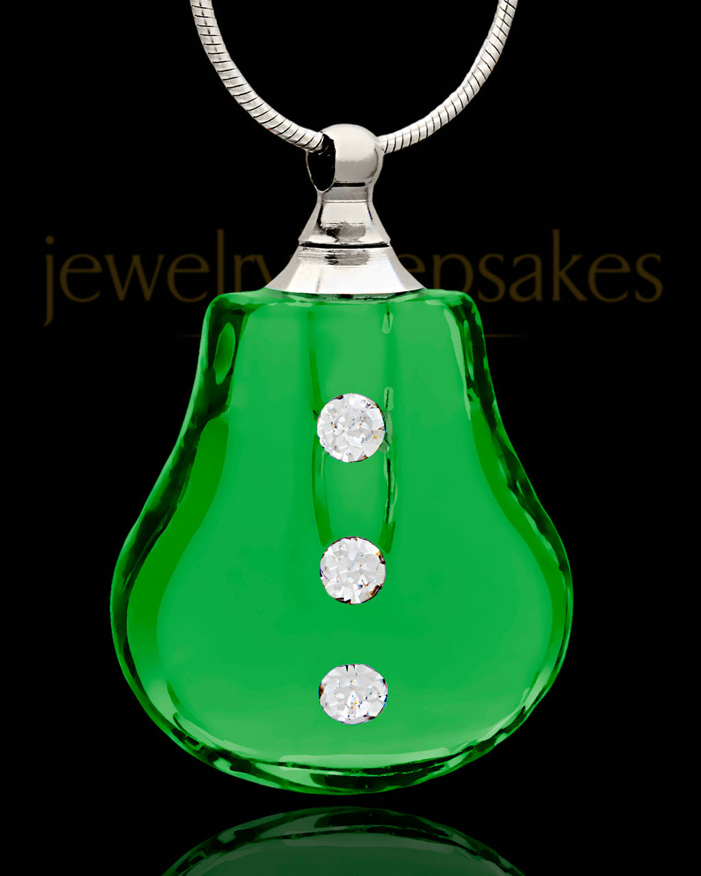 Pendant Keepsake Green Sprinkle Glass Locket