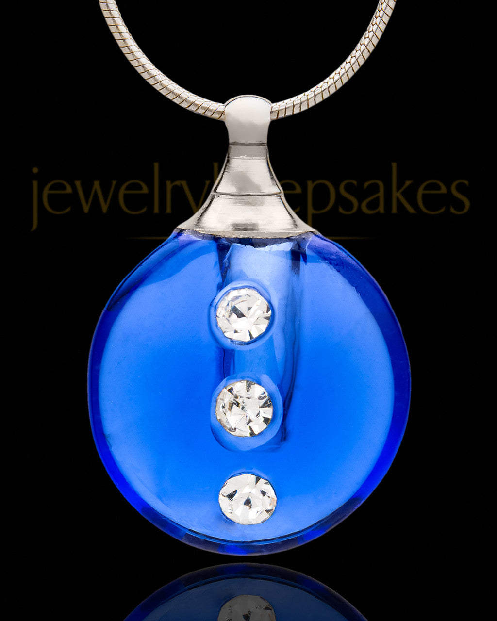 Cremation Locket Indigo Security Glass Locket