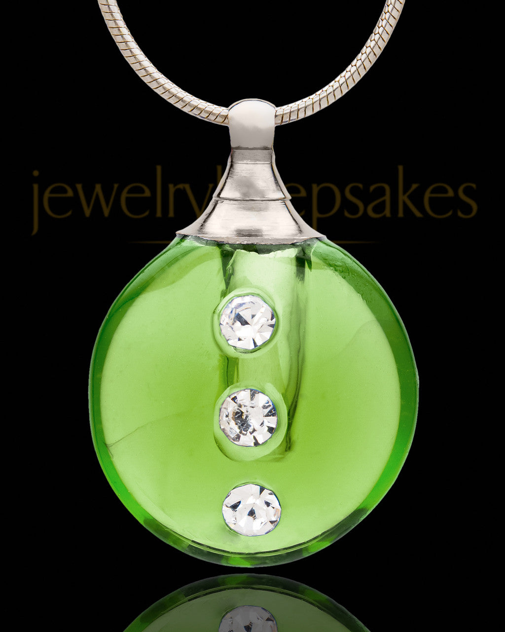 Jewelry Urn Green Security Glass Locket