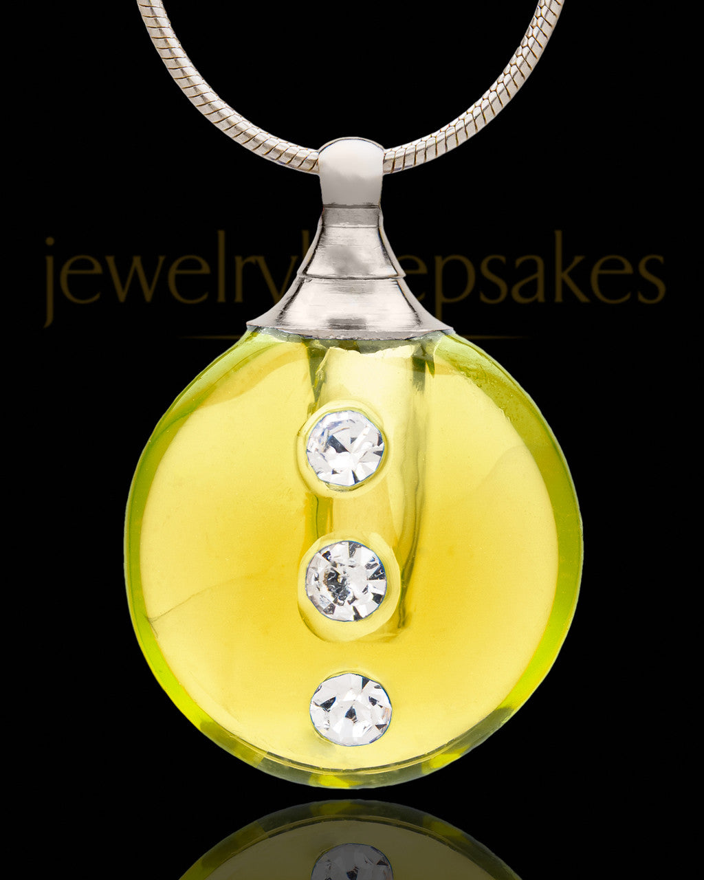 Funeral Jewelry Golden Security Glass Locket