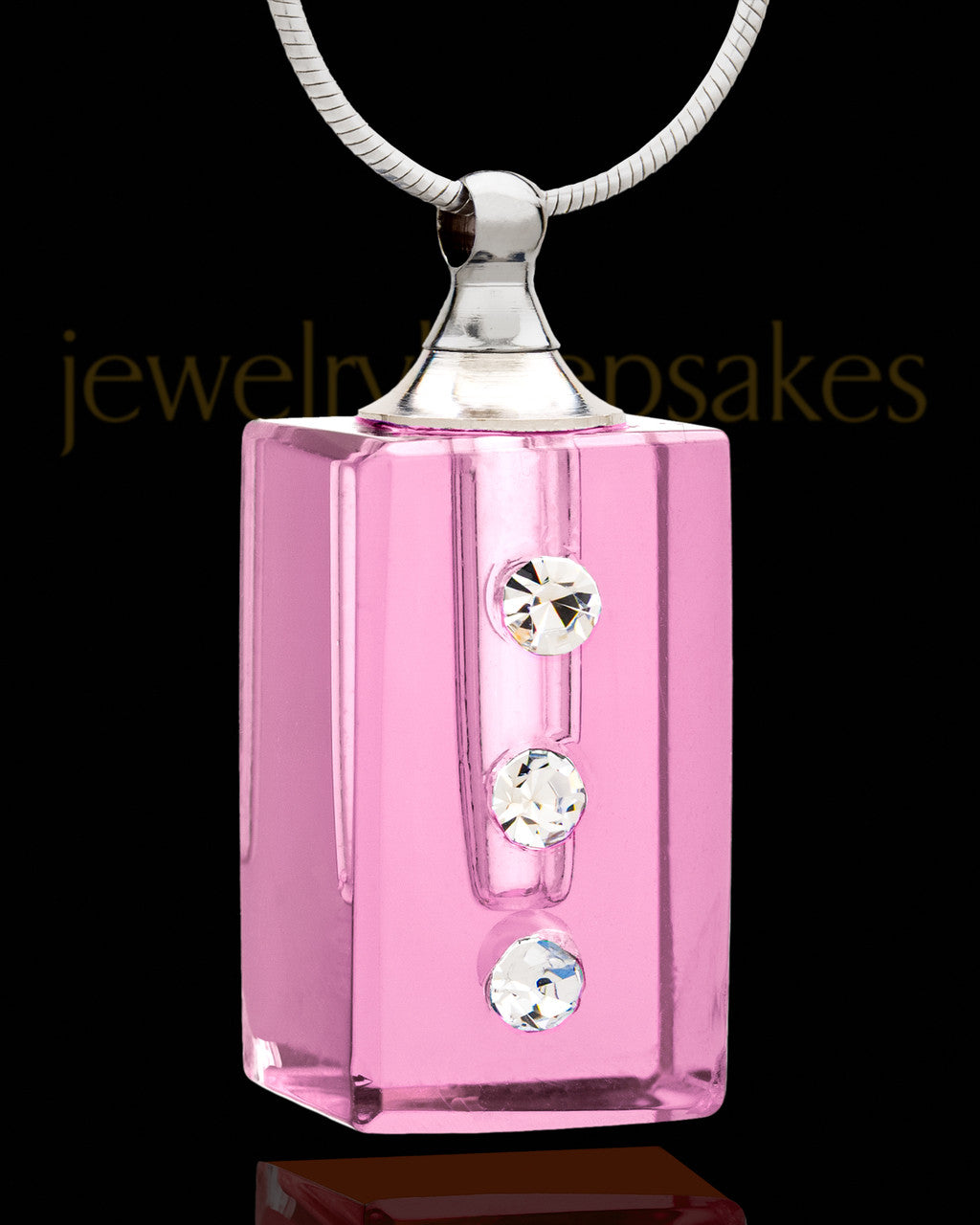 Cremation Necklace Rose Dependable Glass Locket