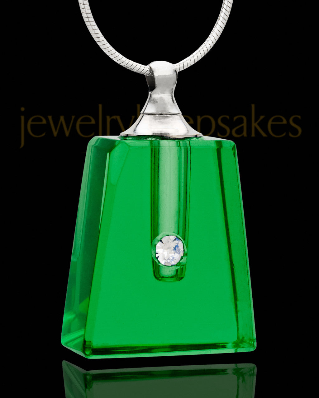 Urn Jewelry Green Reverence Glass Locket