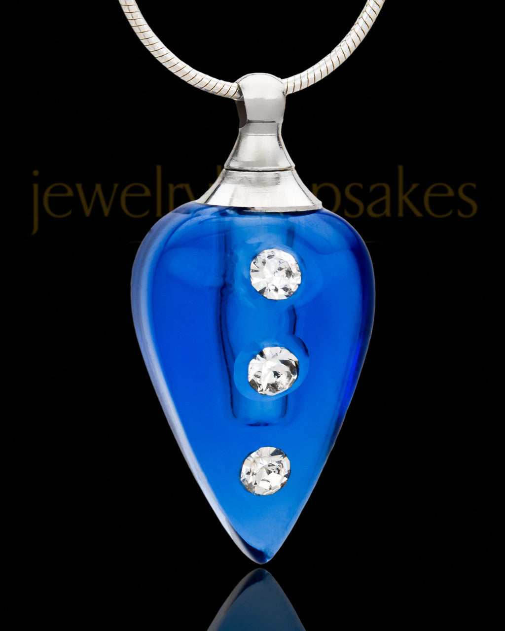 Cremation Necklace Indigo Joyful Glass Locket