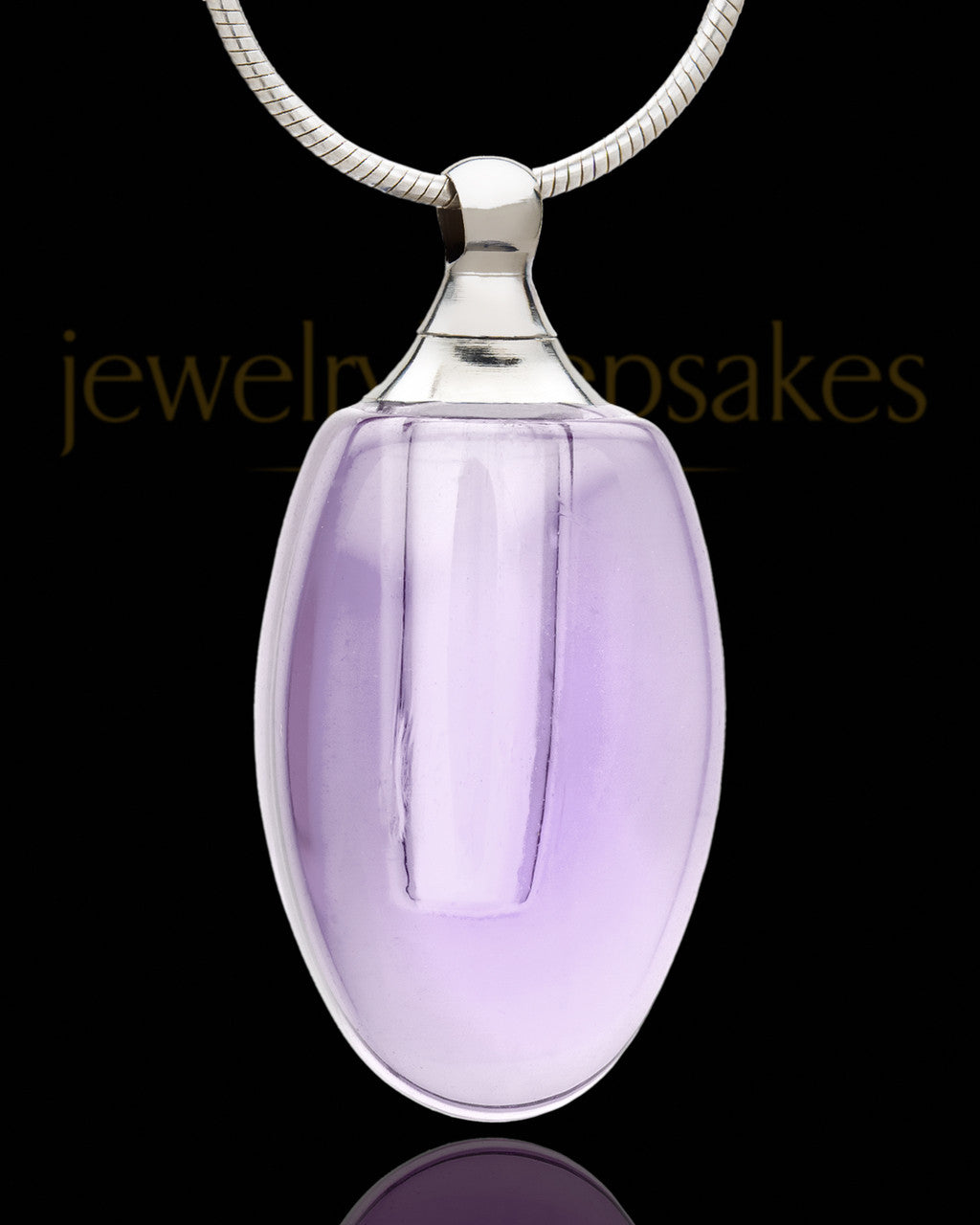 Cremation Pendant Lavender Forever Glass Locket